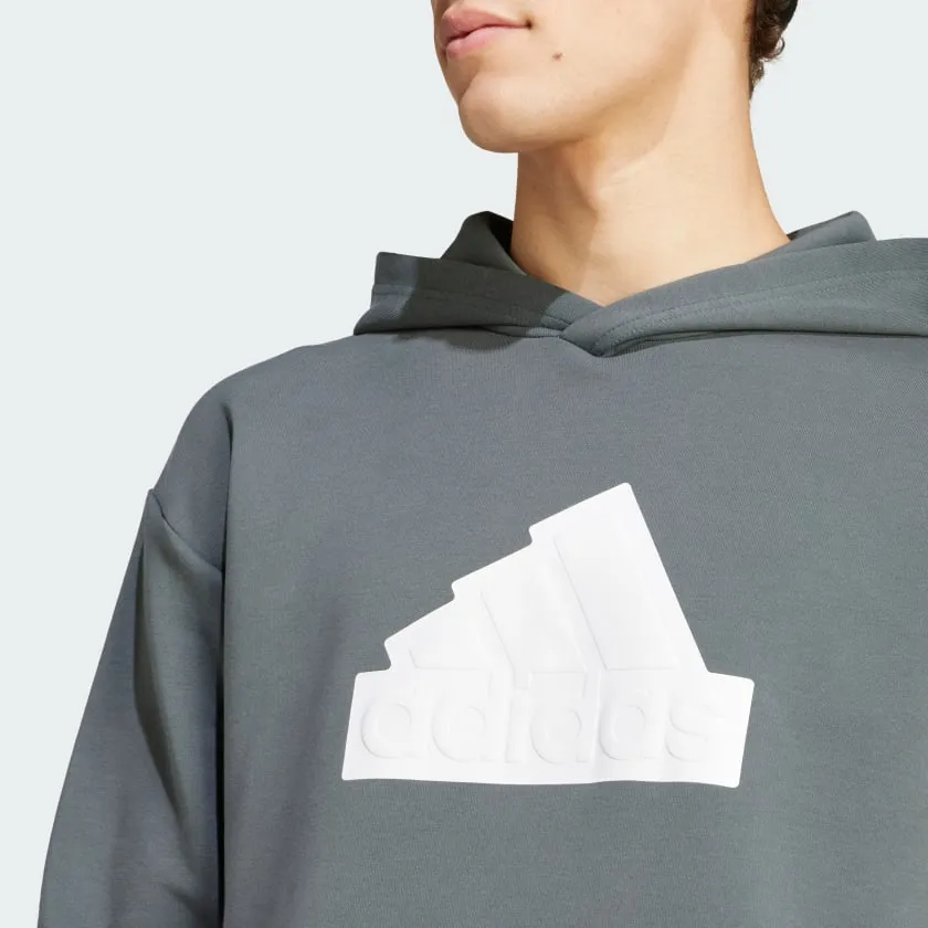 ADIDAS MEN'S FUTURE ICONS BADGE OF SPORT IVY/WHITE HOODIE Cothing_Mens-Adidas