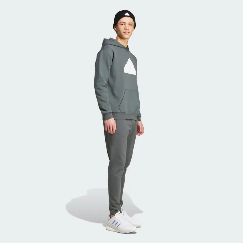 ADIDAS MEN'S FUTURE ICONS BADGE OF SPORT IVY/WHITE HOODIE Cothing_Mens-Adidas