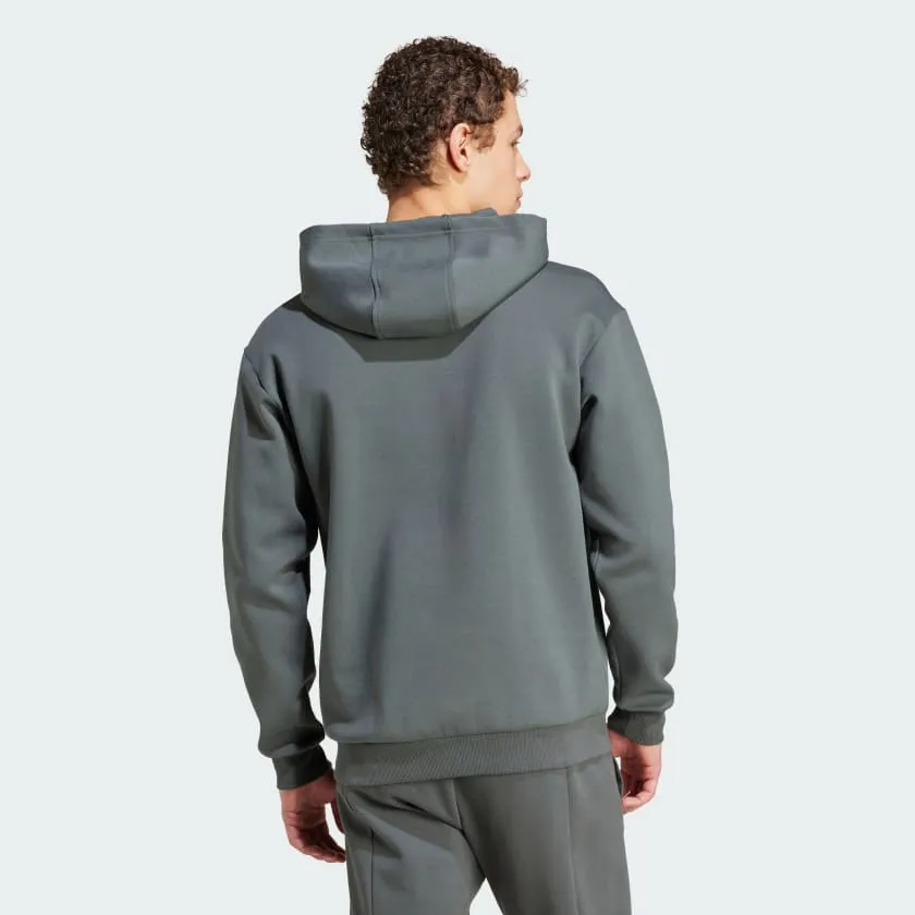 ADIDAS MEN'S FUTURE ICONS BADGE OF SPORT IVY/WHITE HOODIE Cothing_Mens-Adidas