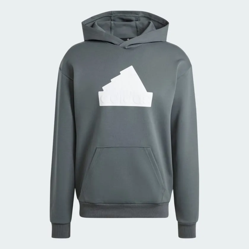 ADIDAS MEN'S FUTURE ICONS BADGE OF SPORT IVY/WHITE HOODIE Cothing_Mens-Adidas