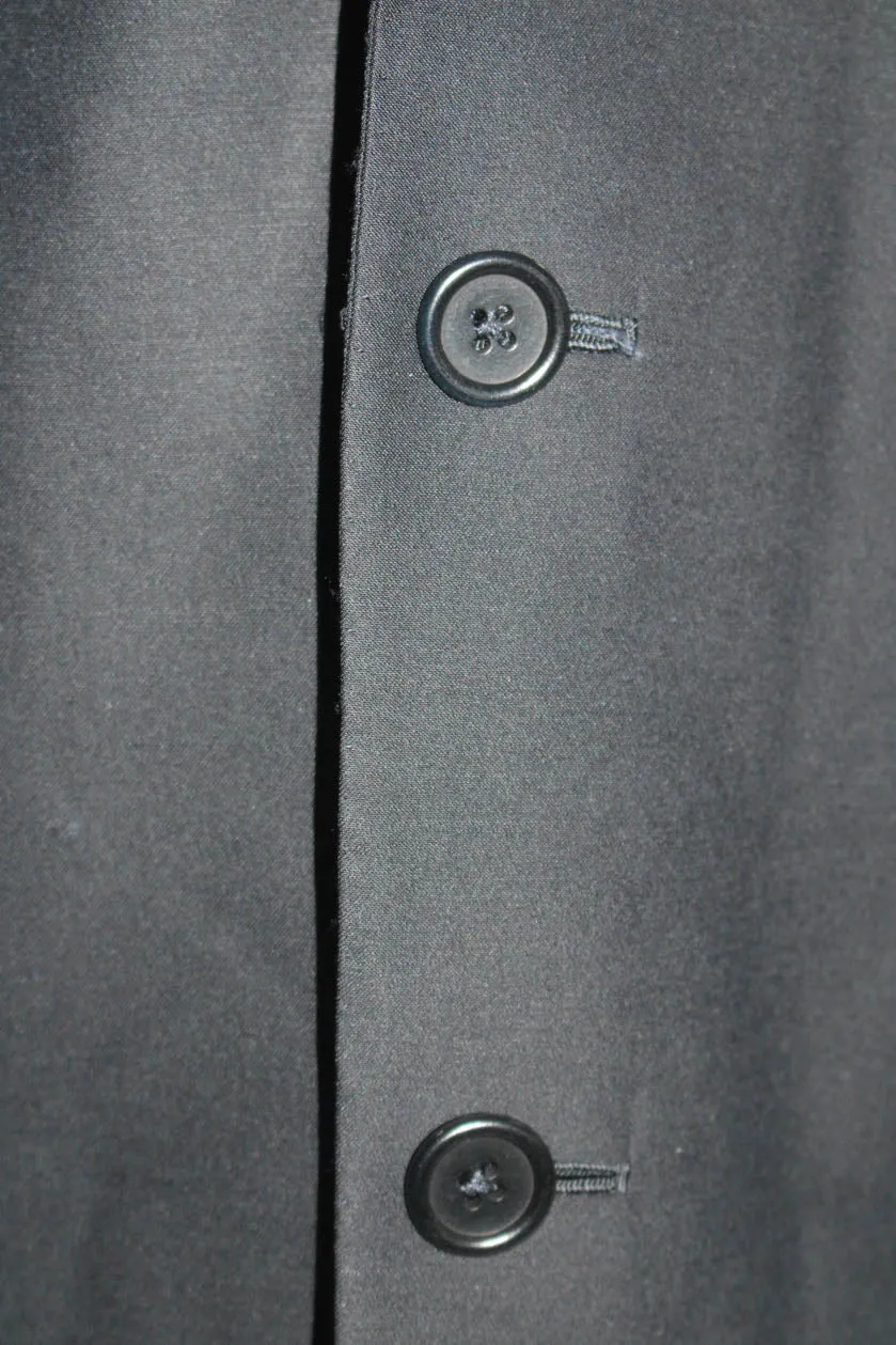 Borrelli Mens Two Button Notched Collar Blazer Jacket Black Wool