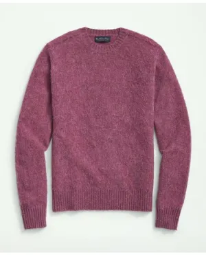 Brooks Brothers Men's Brushed Wool Raglan Crewneck Sweater Purple Brooks Brothers