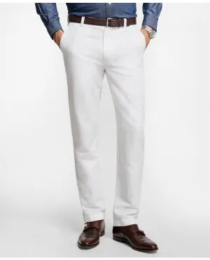Brooks Brothers Men's Clark Fit Linen and Cotton Chinos White Brooks Brothers