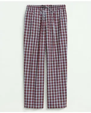 Brooks Brothers Men's Cotton Broadcloth Tartan Lounge Pants White Brooks Brothers