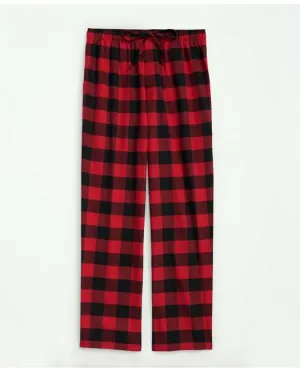 Brooks Brothers Men's Cotton Flannel Buffalo Plaid Lounge Pants Red Brooks Brothers