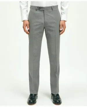 Brooks Brothers Men's Explorer Collection Classic Fit Wool Pinstripe Suit Pants Grey/White Brooks Brothers