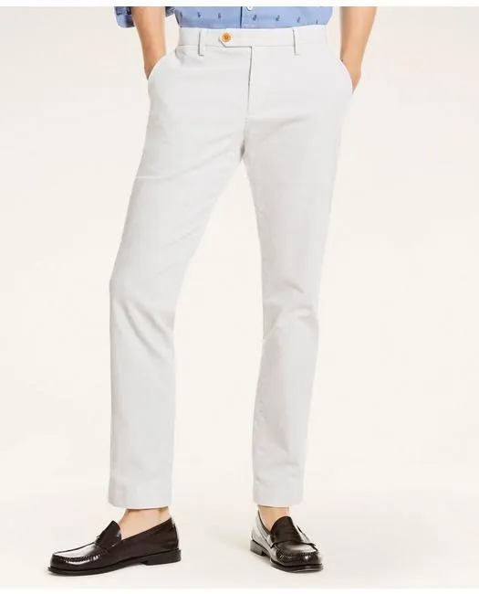 Brooks Brothers Men's Milano Slim-Fit Fine Wale Corduroy Pants Grey Brooks Brothers