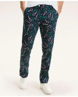 Brooks Brothers Men's Milano Slim-Fit Tennis Print Pants Navy Brooks Brothers