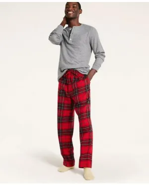 Brooks Brothers Men's Open Plaid Flannel Lounge Pants Red Brooks Brothers