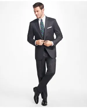 Brooks Brothers Men's Regent Fit Stretch Wool Two-Button 1818 Suit Charcoal Brooks Brothers