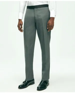 Brooks Brothers Men's Slim Fit Wool Hopsack Tuxedo Pants Grey Brooks Brothers
