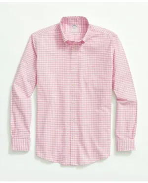 Brooks Brothers Men's Stretch Non-Iron Oxford Button-Down Collar Pink Brooks Brothers