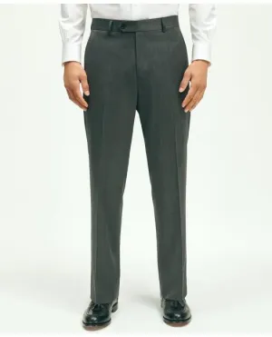 Brooks Brothers Men's Traditional Fit Wool Herringbone 1818 Dress Trousers Grey Brooks Brothers