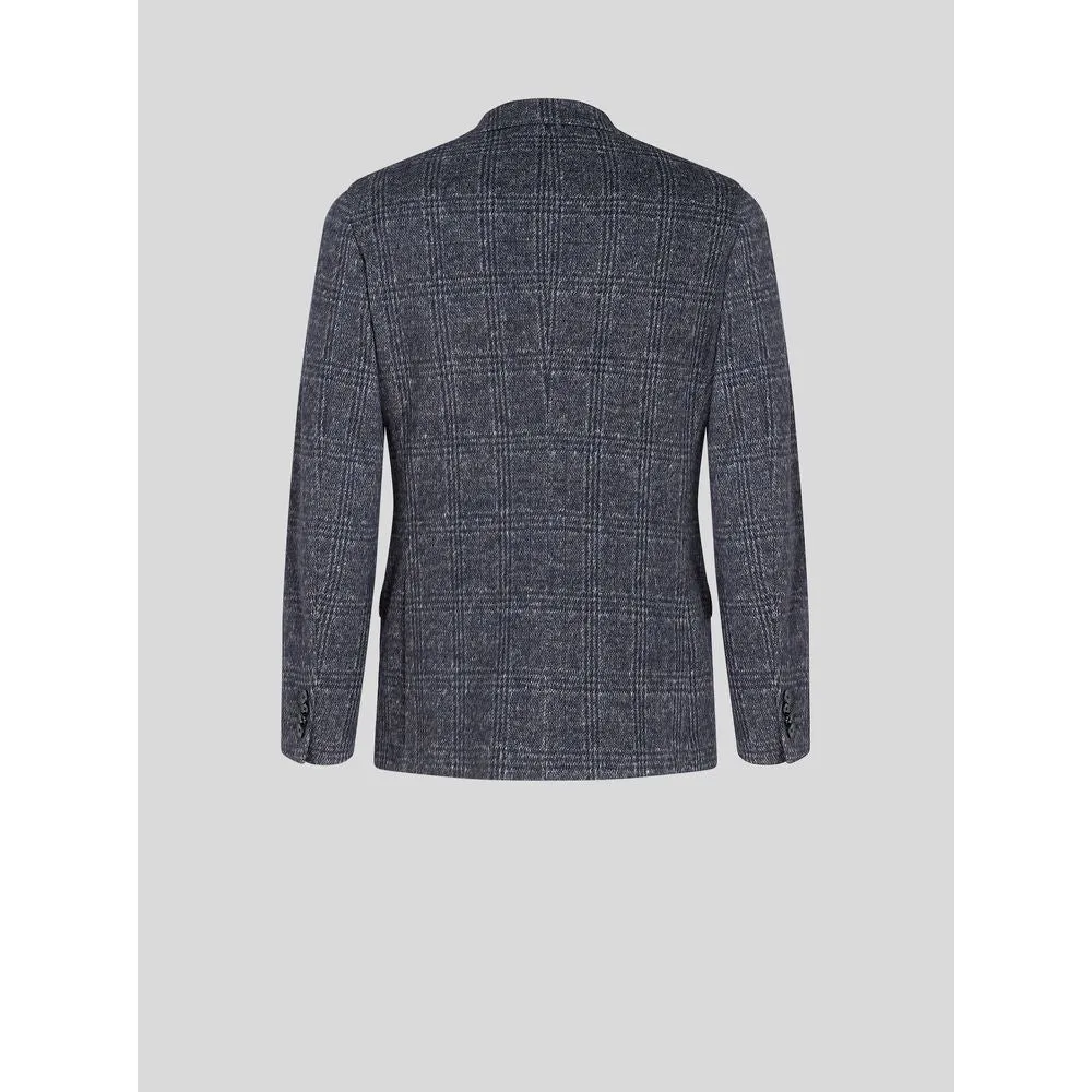 CHECK JERSEY JACKET