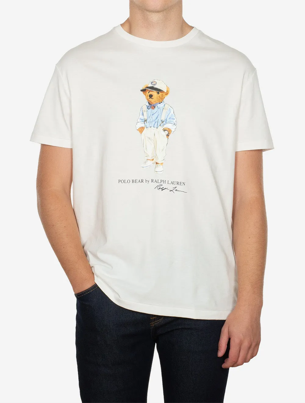 Classic Fit Polo Bear Jersey T-Shirt White