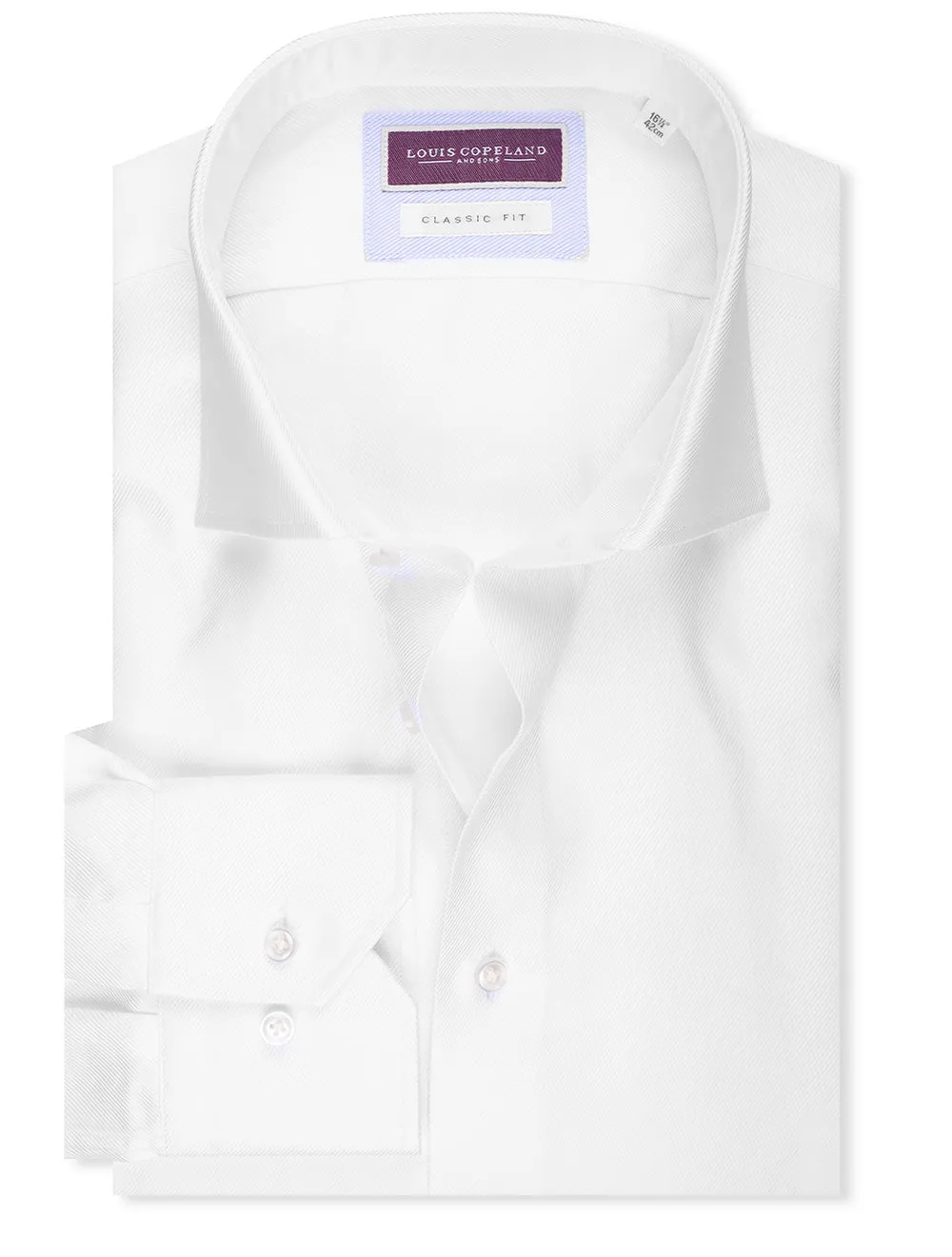 Classic Fit Single Cuff Twill Shirt White