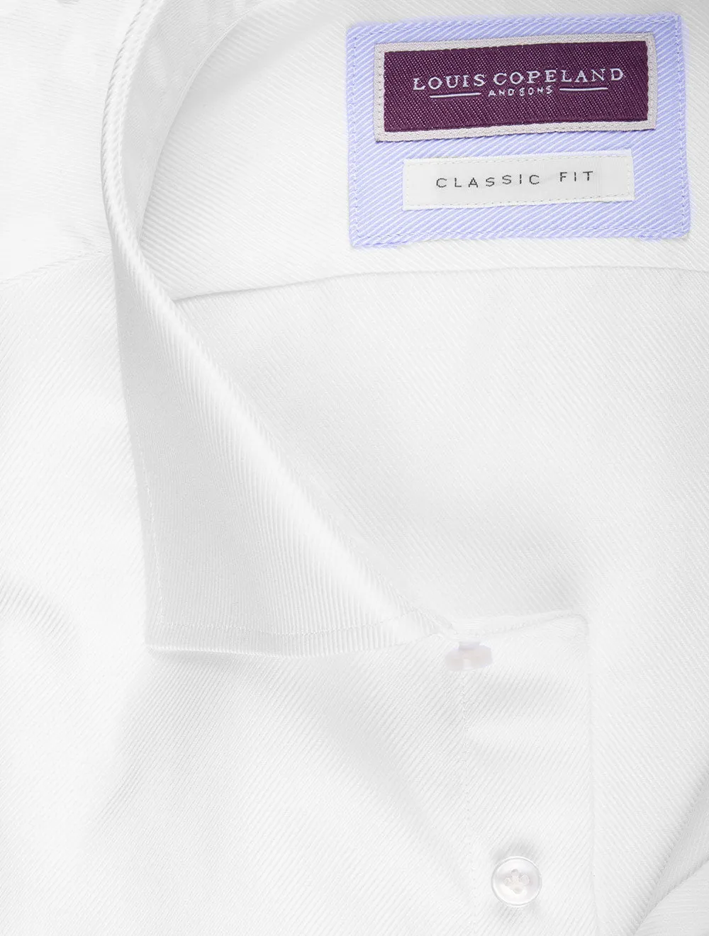 Classic Fit Single Cuff Twill Shirt White
