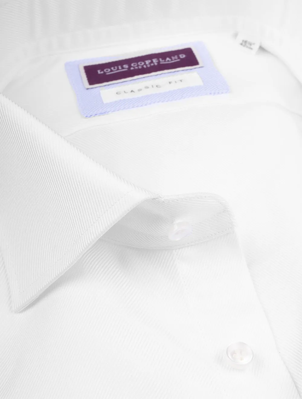 Classic Fit Single Cuff Twill Shirt White