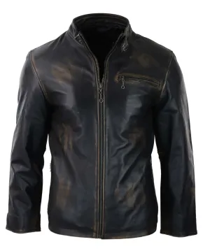 Classic Nehru Leather Jacket