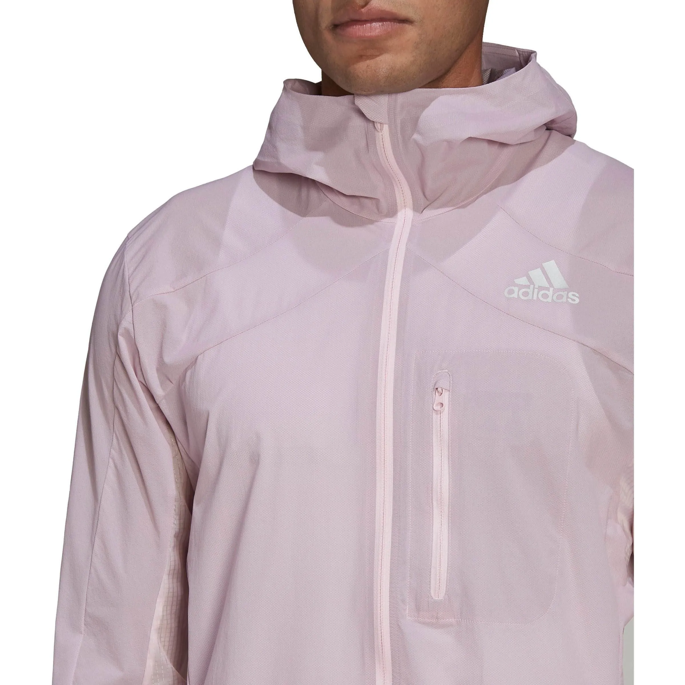 Clothing Adidas  Men adidas Adizero Marathon Mens Running Jacket - Pink