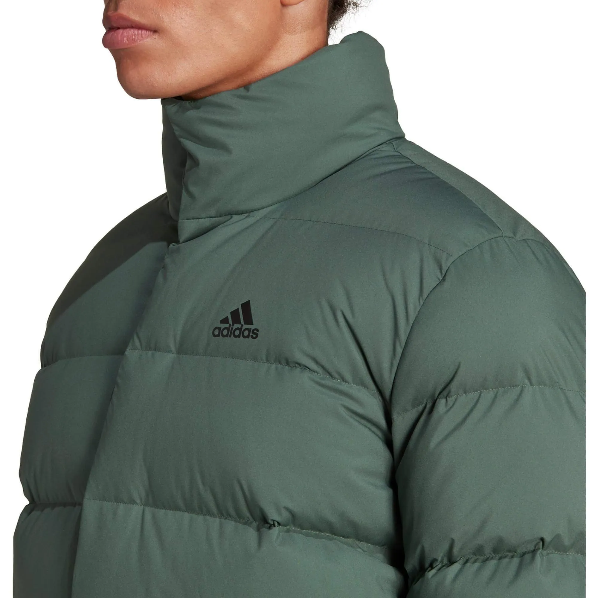Clothing Adidas  Men adidas Helionic Mid-Length Mens Down Jacket - Green