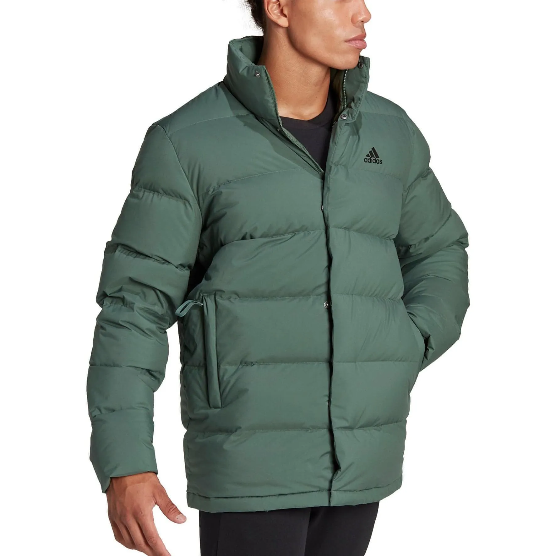 Clothing Adidas  Men adidas Helionic Mid-Length Mens Down Jacket - Green
