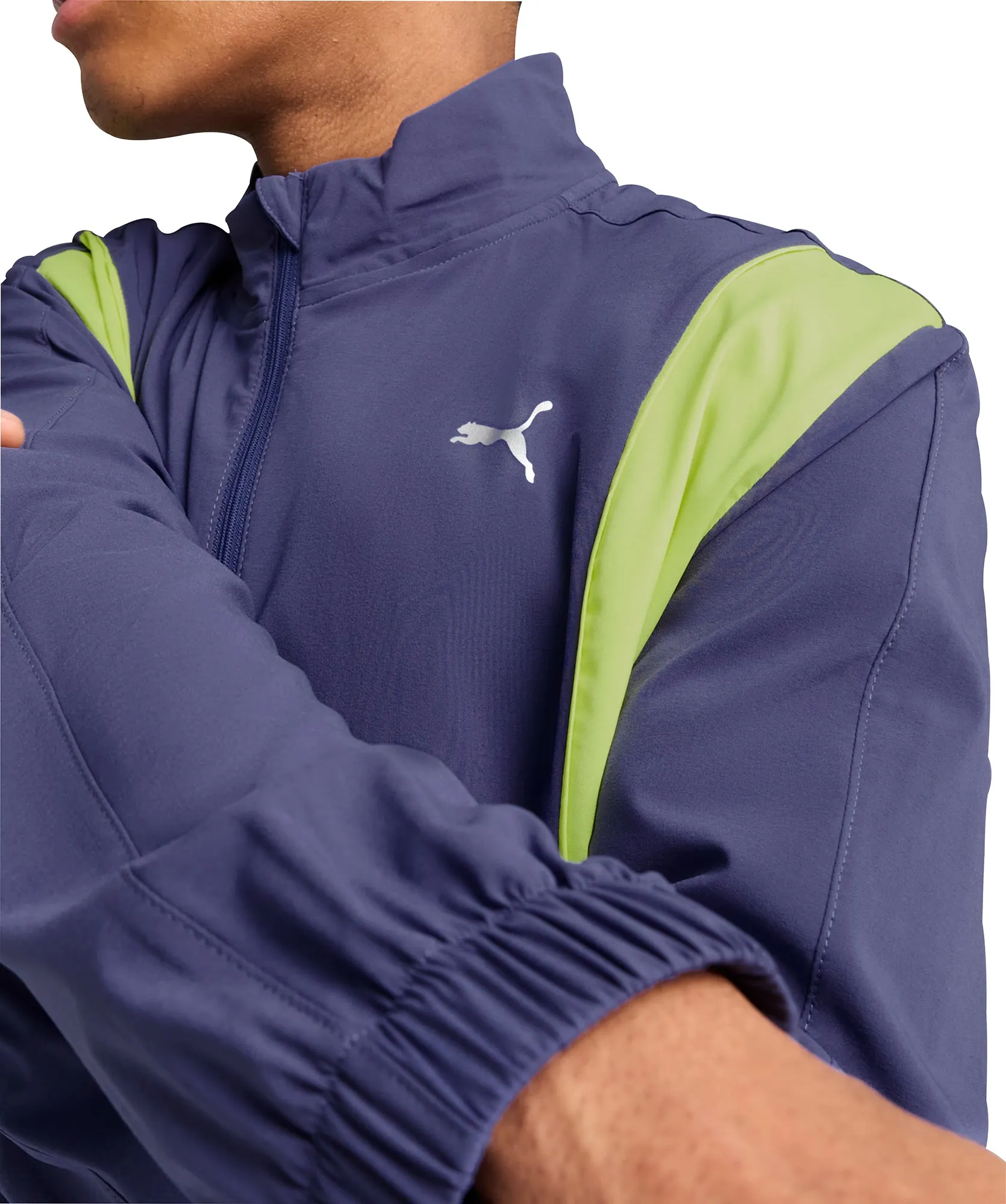 Clothing Puma  Men Puma Velocity Woven Mens Running Jacket - Blue