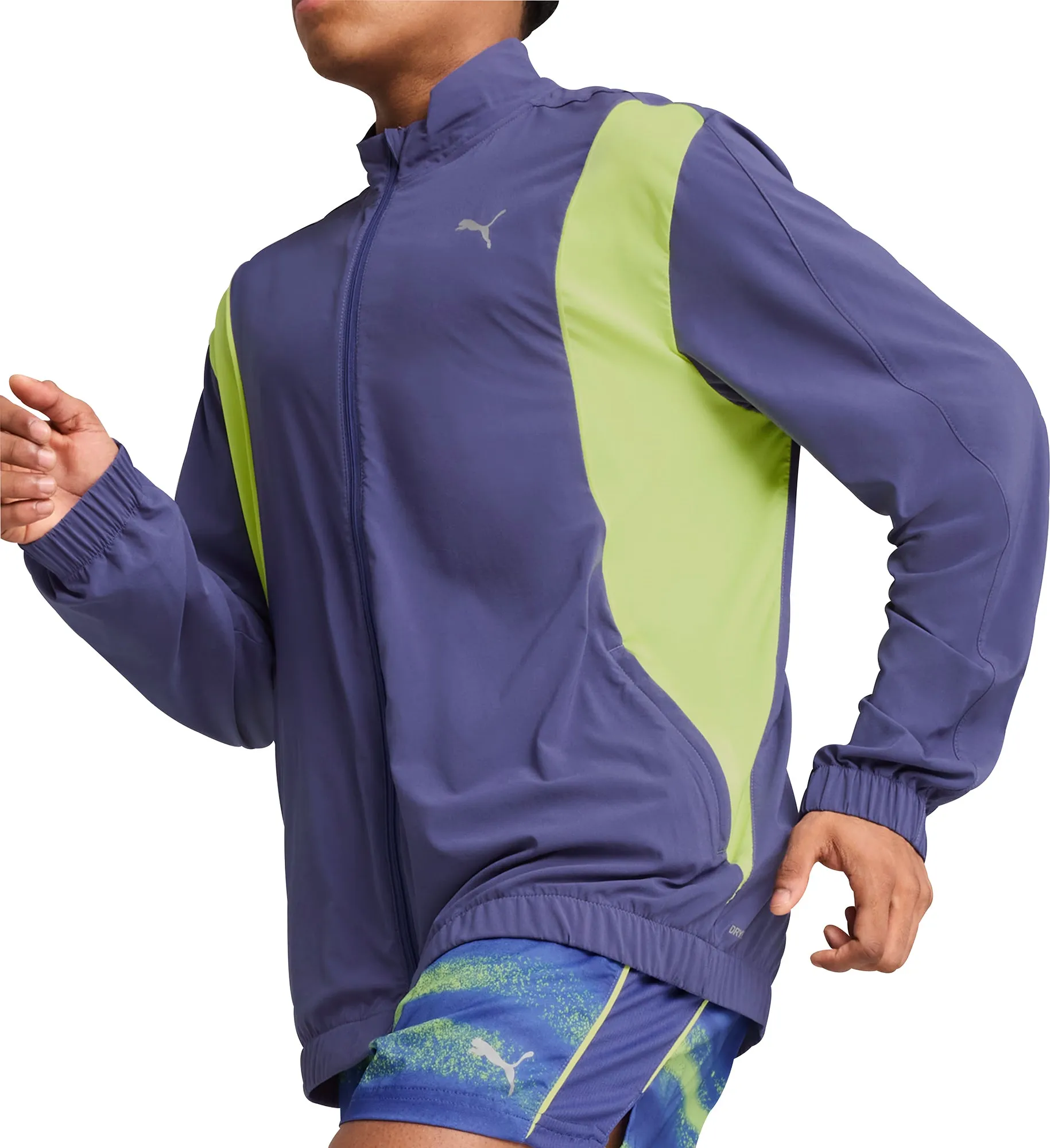 Clothing Puma  Men Puma Velocity Woven Mens Running Jacket - Blue