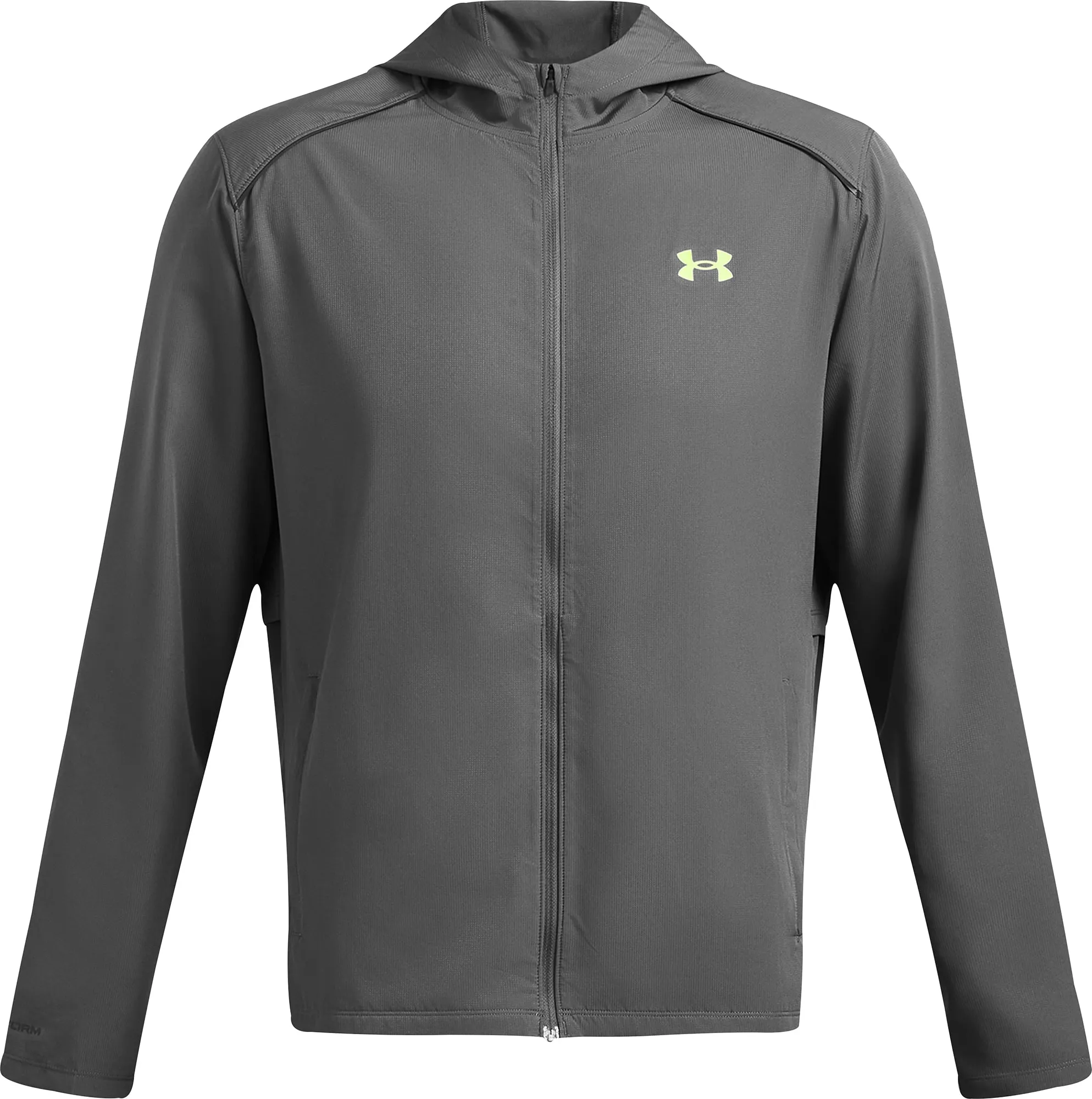 Clothing Under Armour  Men Under Armour Launch Hooded Mens Running Jacket - Grey
