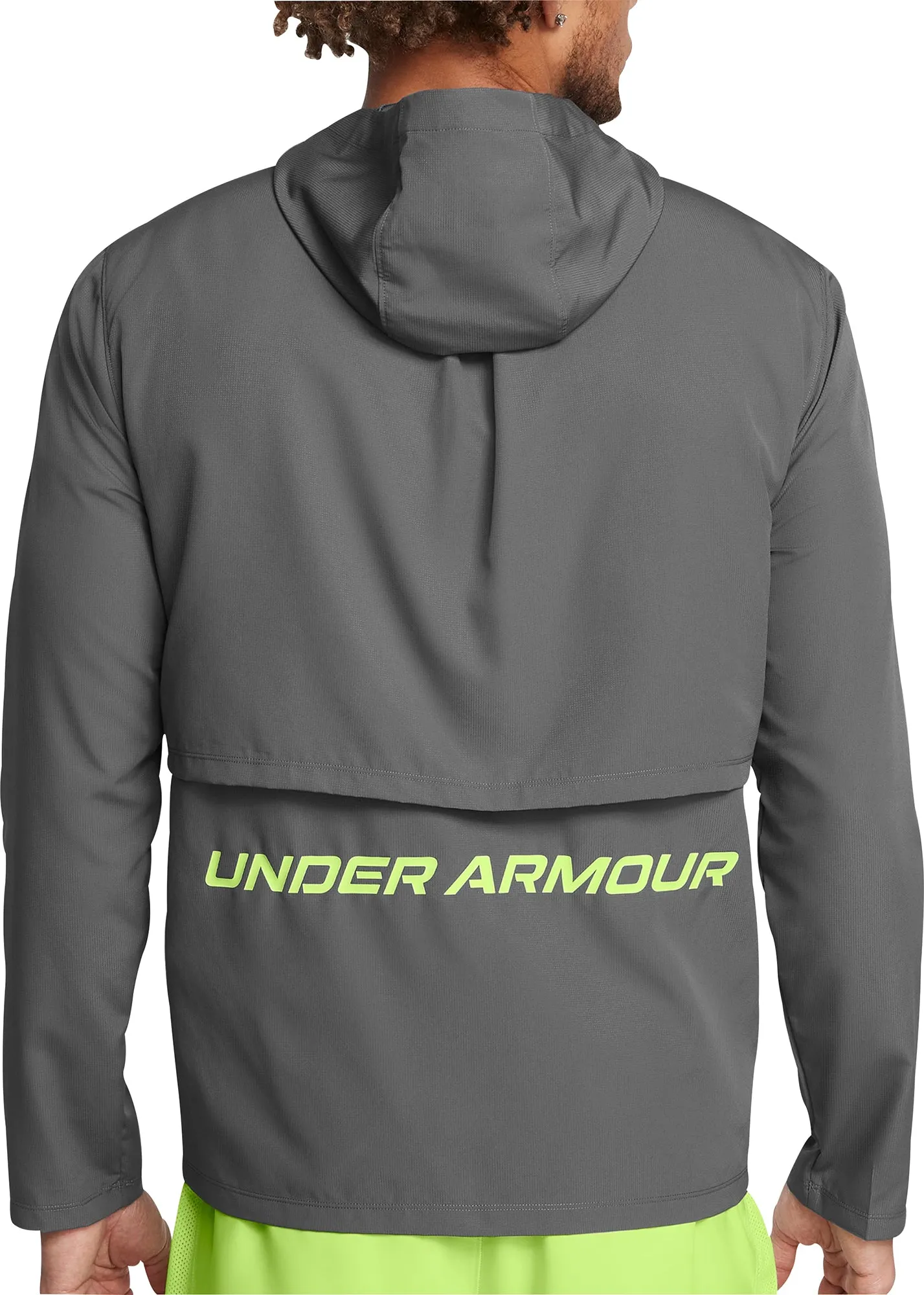 Clothing Under Armour  Men Under Armour Launch Hooded Mens Running Jacket - Grey