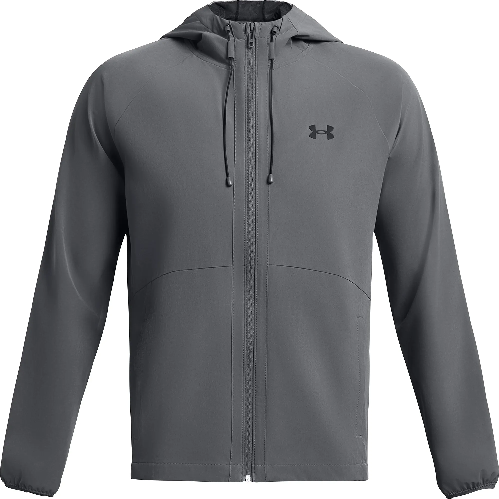 Clothing Under Armour  Men Under Armour Stretch Woven Windbreaker Mens Running Jacket - Grey