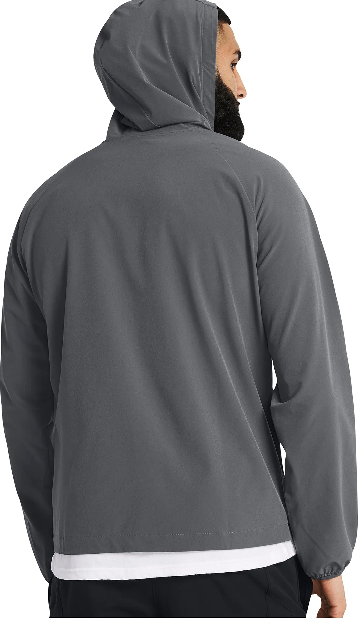 Clothing Under Armour  Men Under Armour Stretch Woven Windbreaker Mens Running Jacket - Grey