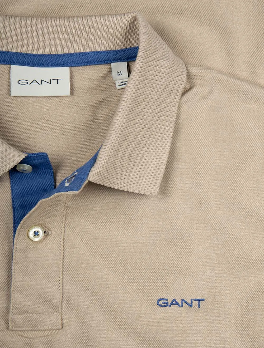 Contrast Short Sleeve Piqué Regular Fit Polo Shirt Dry Sand
