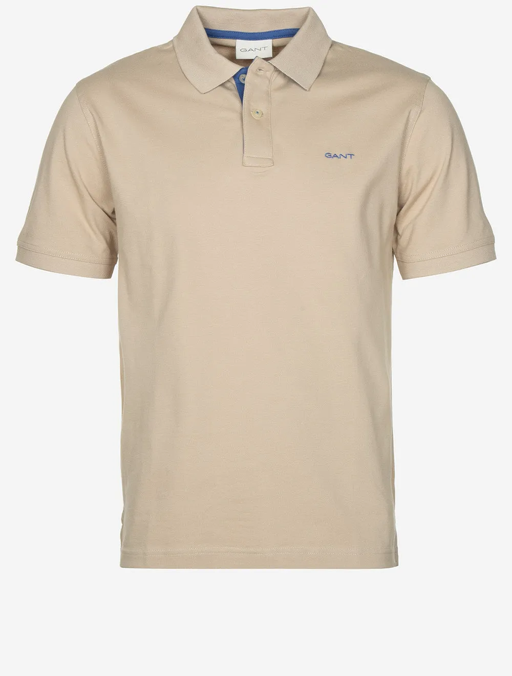 Contrast Short Sleeve Piqué Regular Fit Polo Shirt Dry Sand