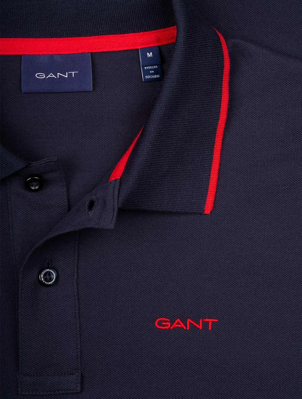 Contrast Tipping Short Sleeve Pique Evening Blue