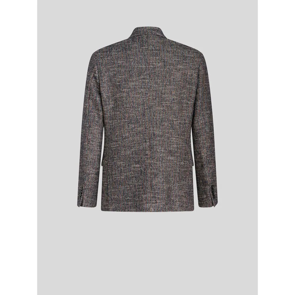 COTTON JACKET WITH MULTI-COLOURED THREAD