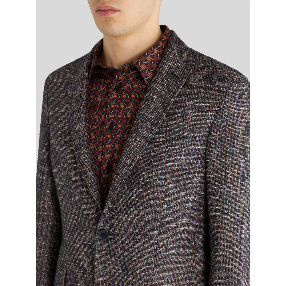 COTTON JACKET WITH MULTI-COLOURED THREAD