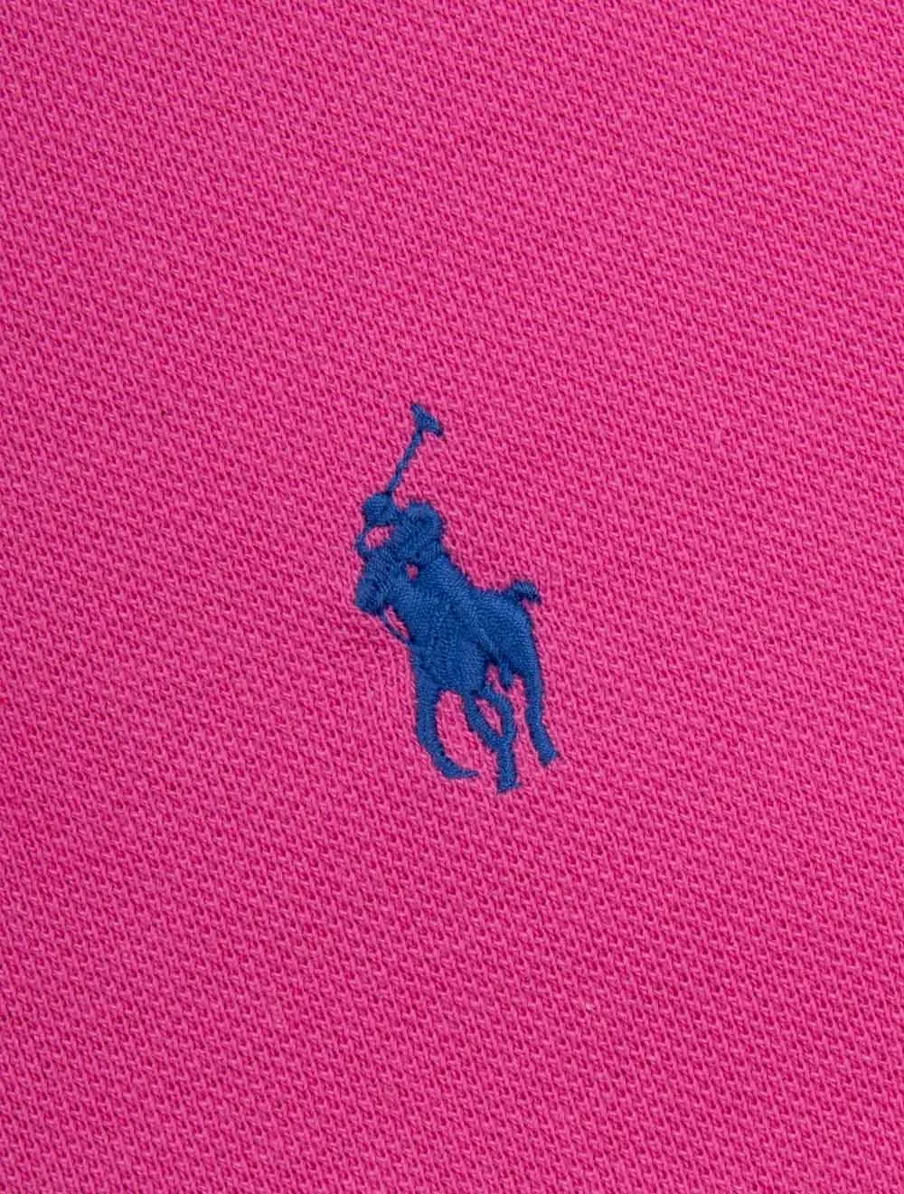 Custom Slim Fit Mesh Polo Shirt Pink