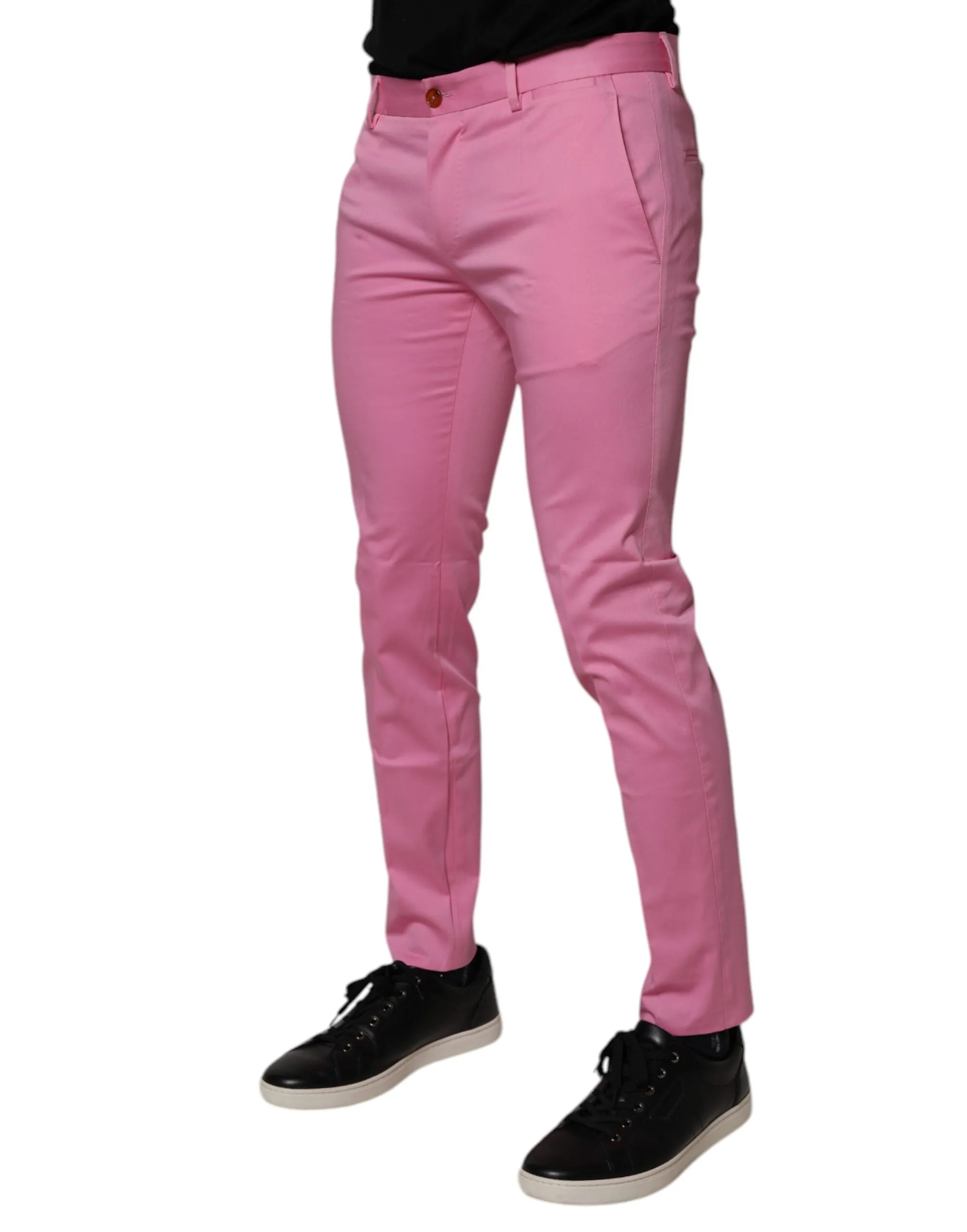 Dolce & Gabbana Cotton Slim Fit Men Dress Formal Men's Pants