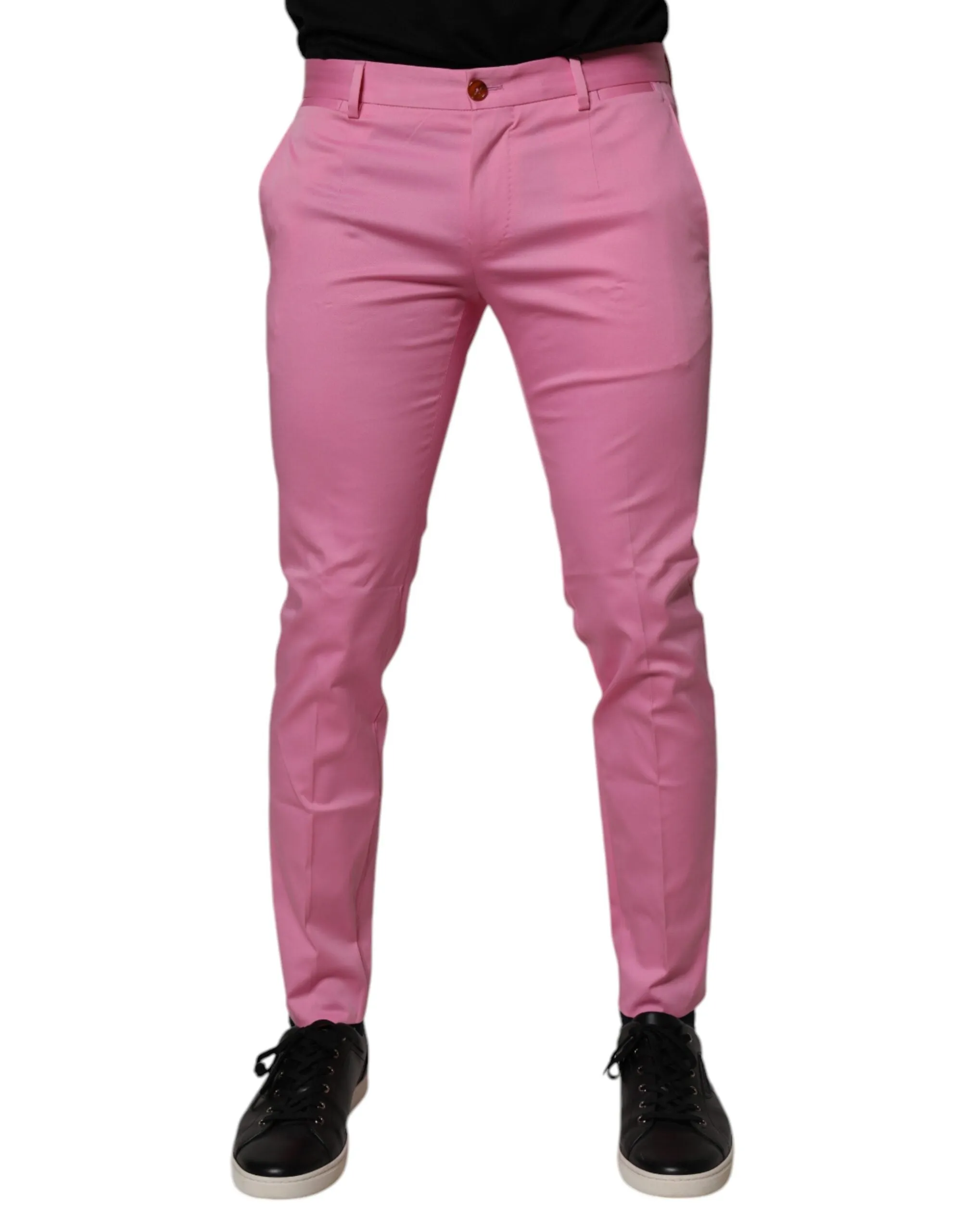 Dolce & Gabbana Cotton Slim Fit Men Dress Formal Men's Pants