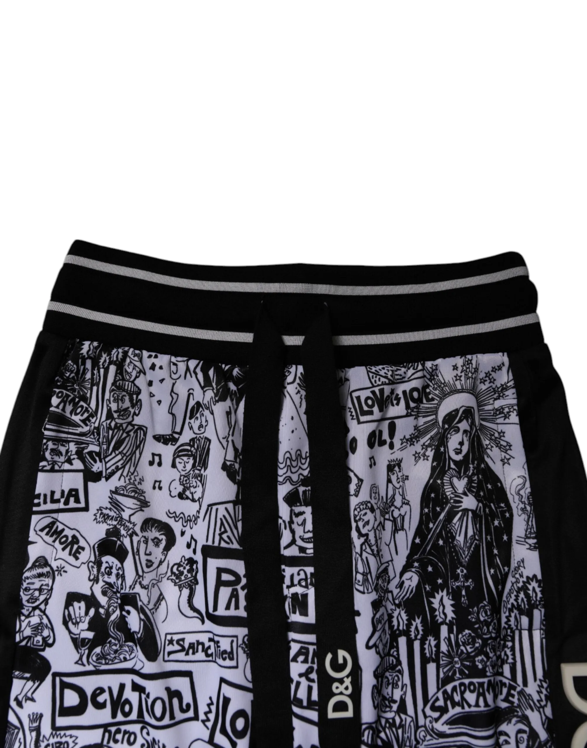 Dolce & Gabbana Graffiti Polyester Jogger Men SweatMen's Men's Pants