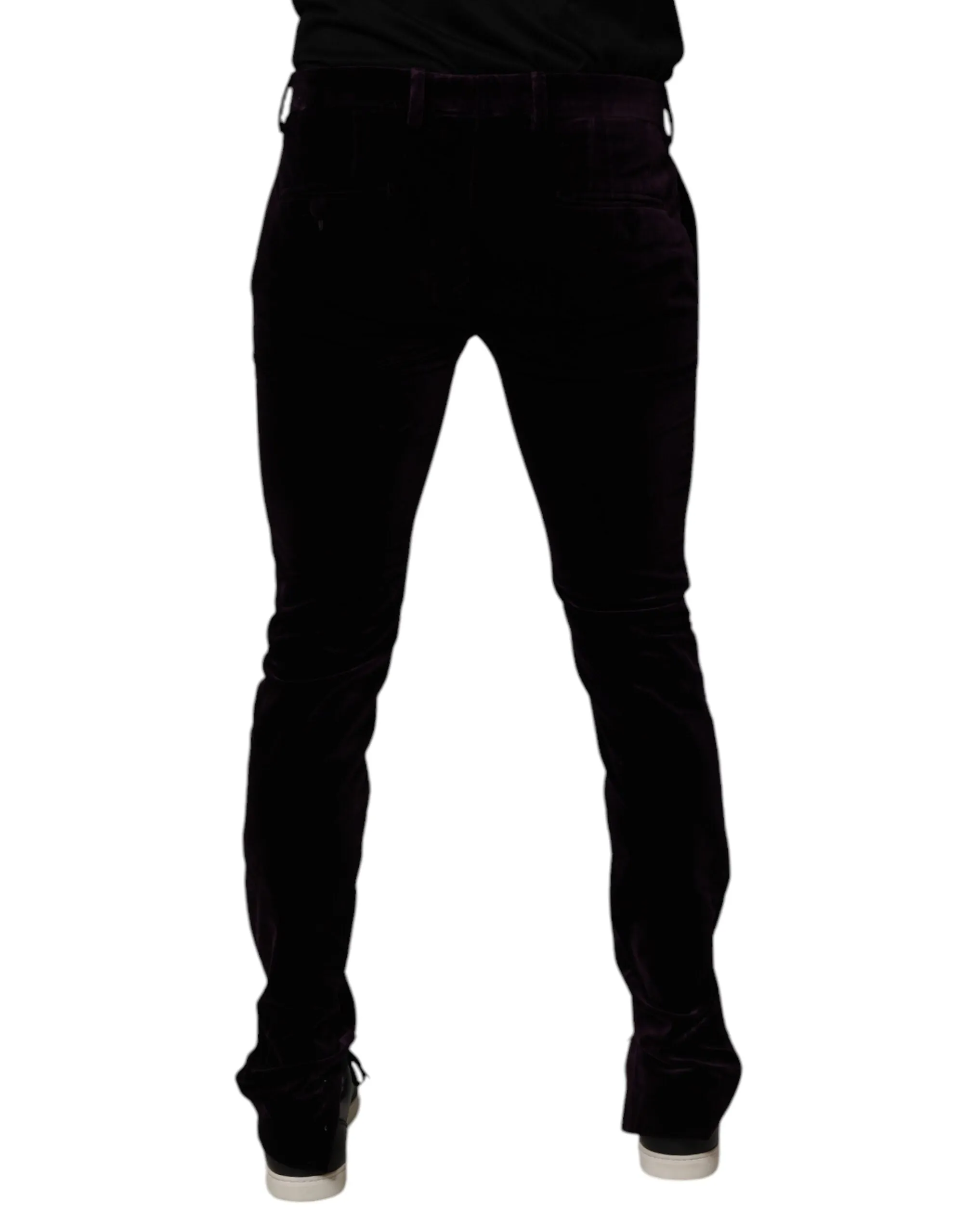 Dolce & Gabbana Velvet Cotton Men Dress Formal Men's Pants