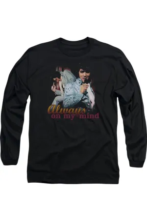 Elvis Presley Always On My Mind Long Sleeve Adult Tee / T-Shirt
