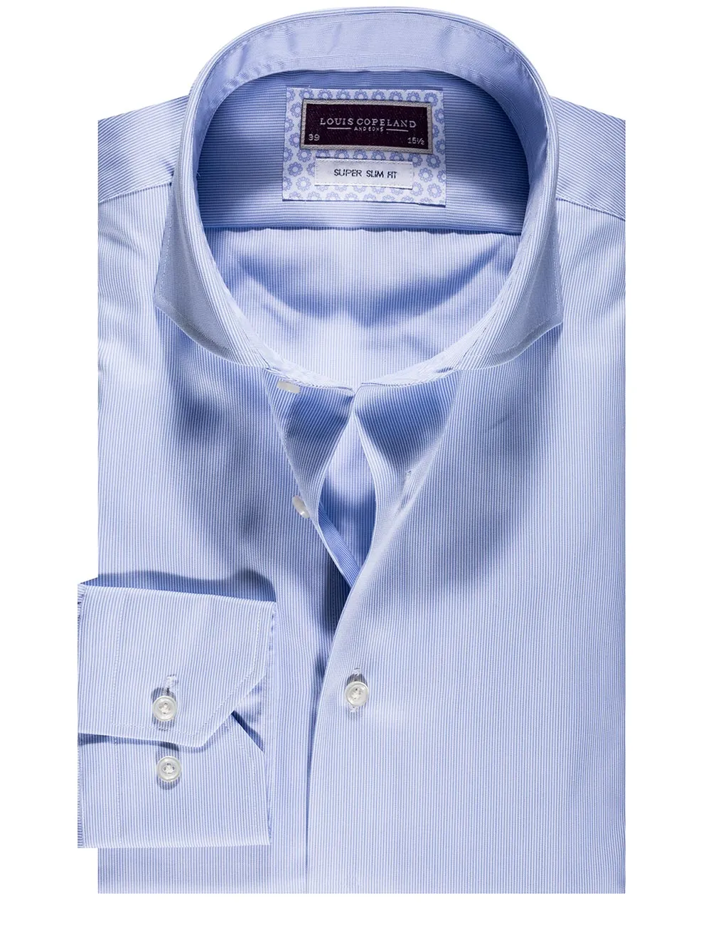 Erne Thomas Mason Hairstripe Shirt Blue
