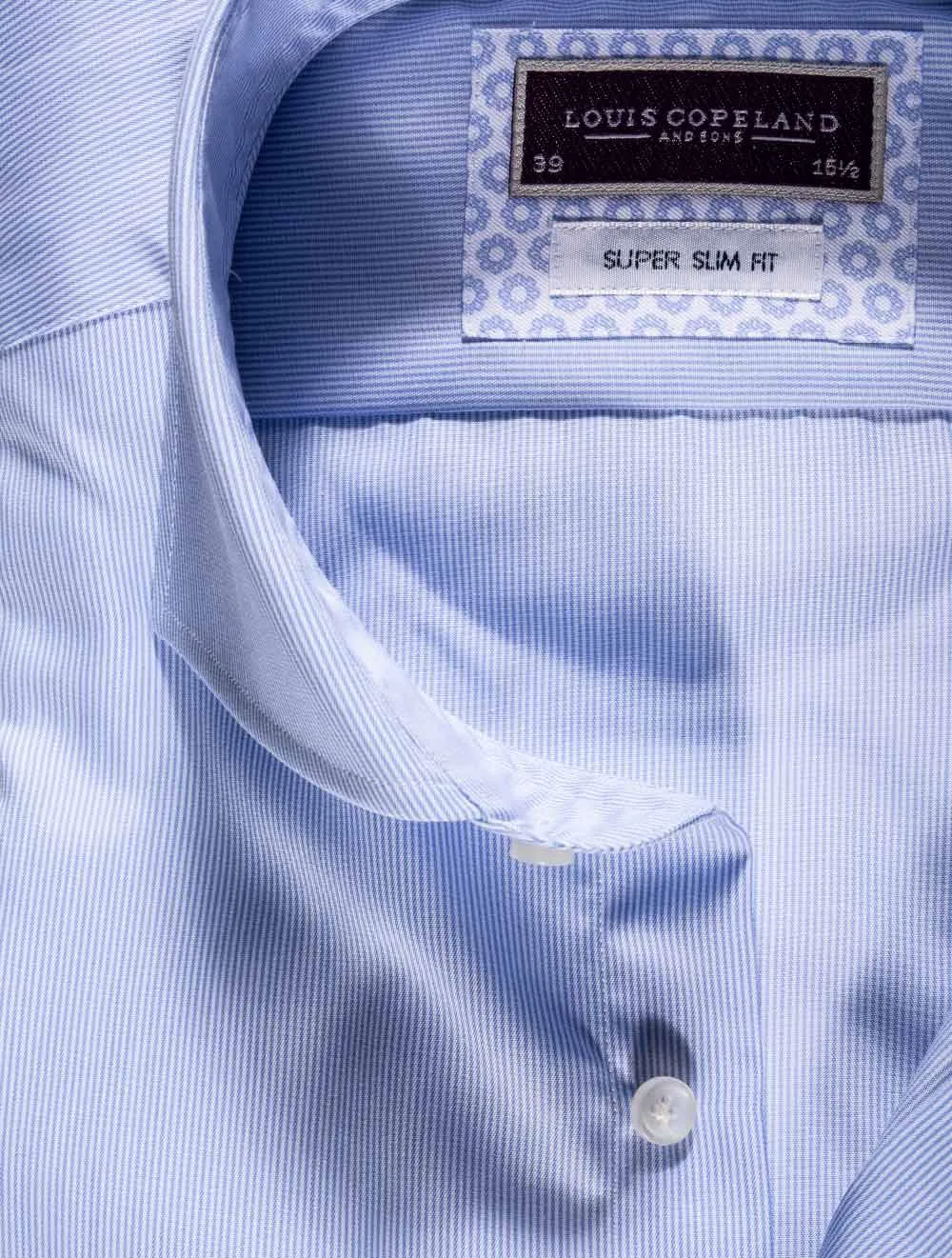 Erne Thomas Mason Hairstripe Shirt Blue