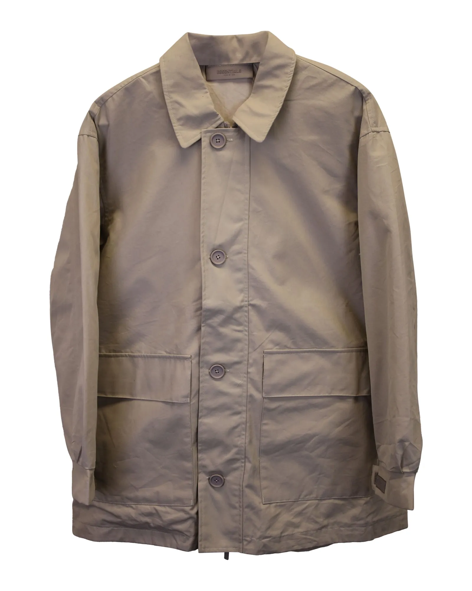 Essentials Fear of God Utility Jacket in Beige Cotton