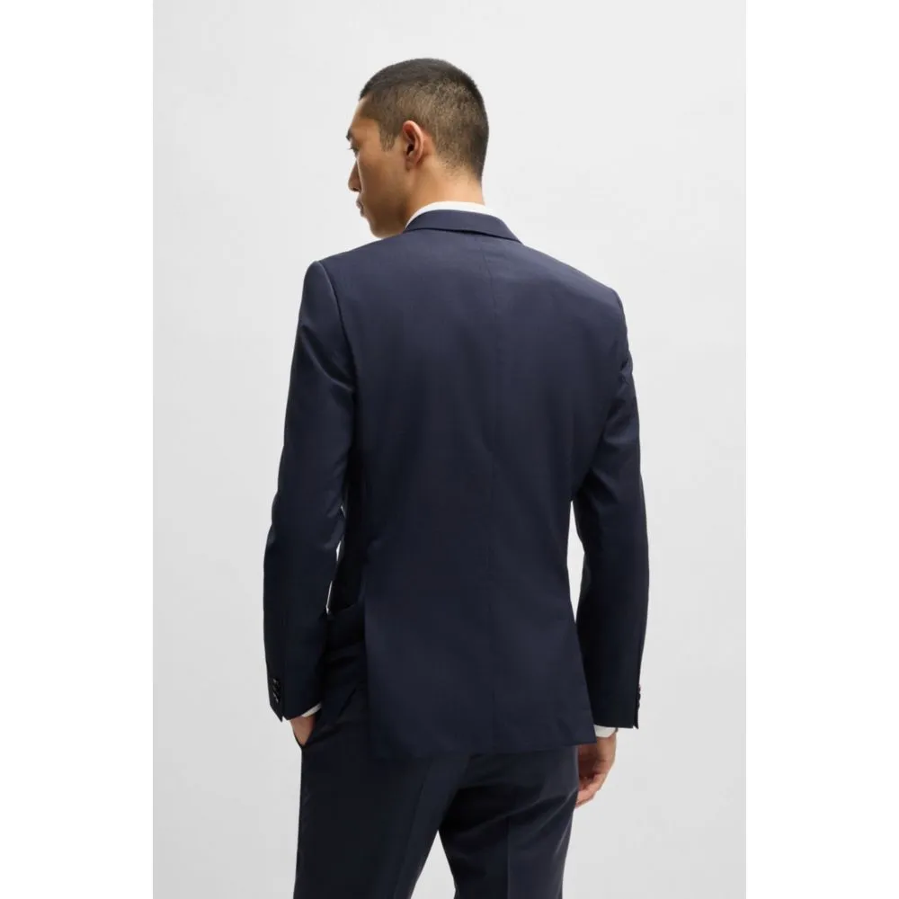 Extra-slim-fit suit jacket in melange wool
