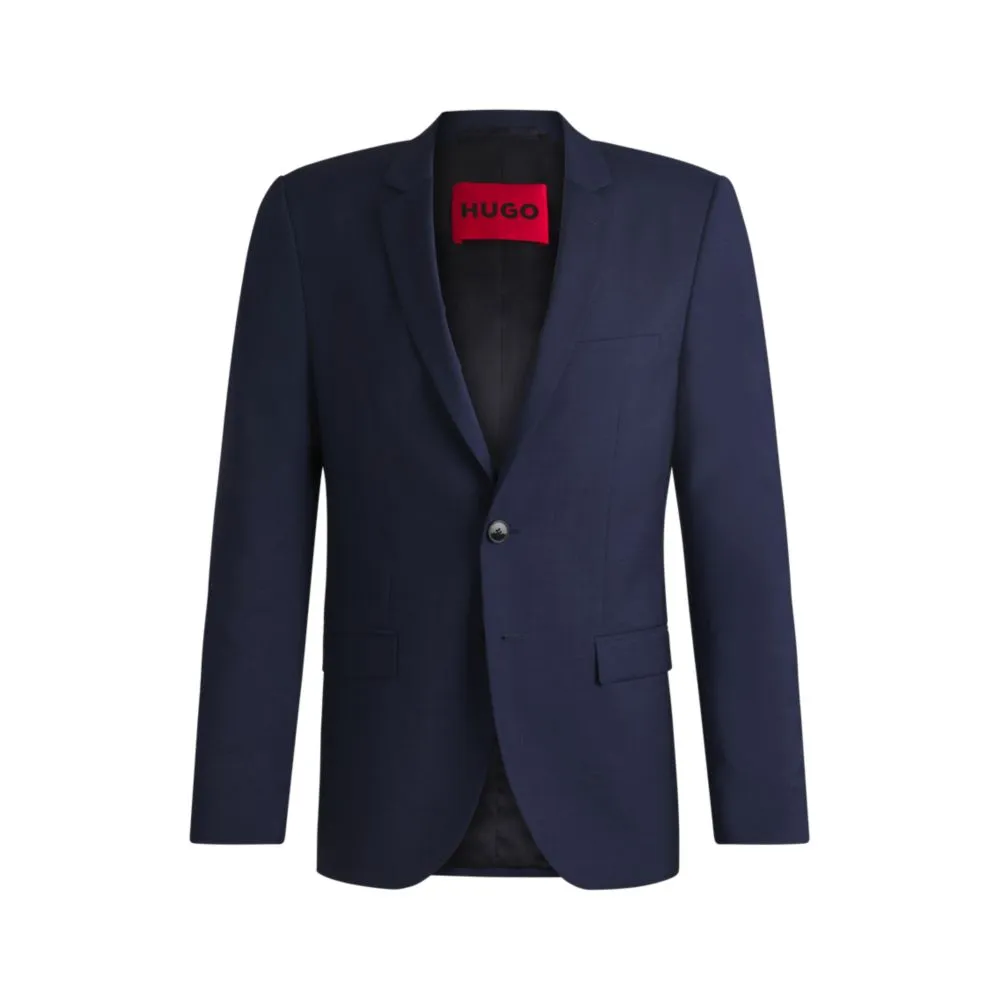 Extra-slim-fit suit jacket in melange wool