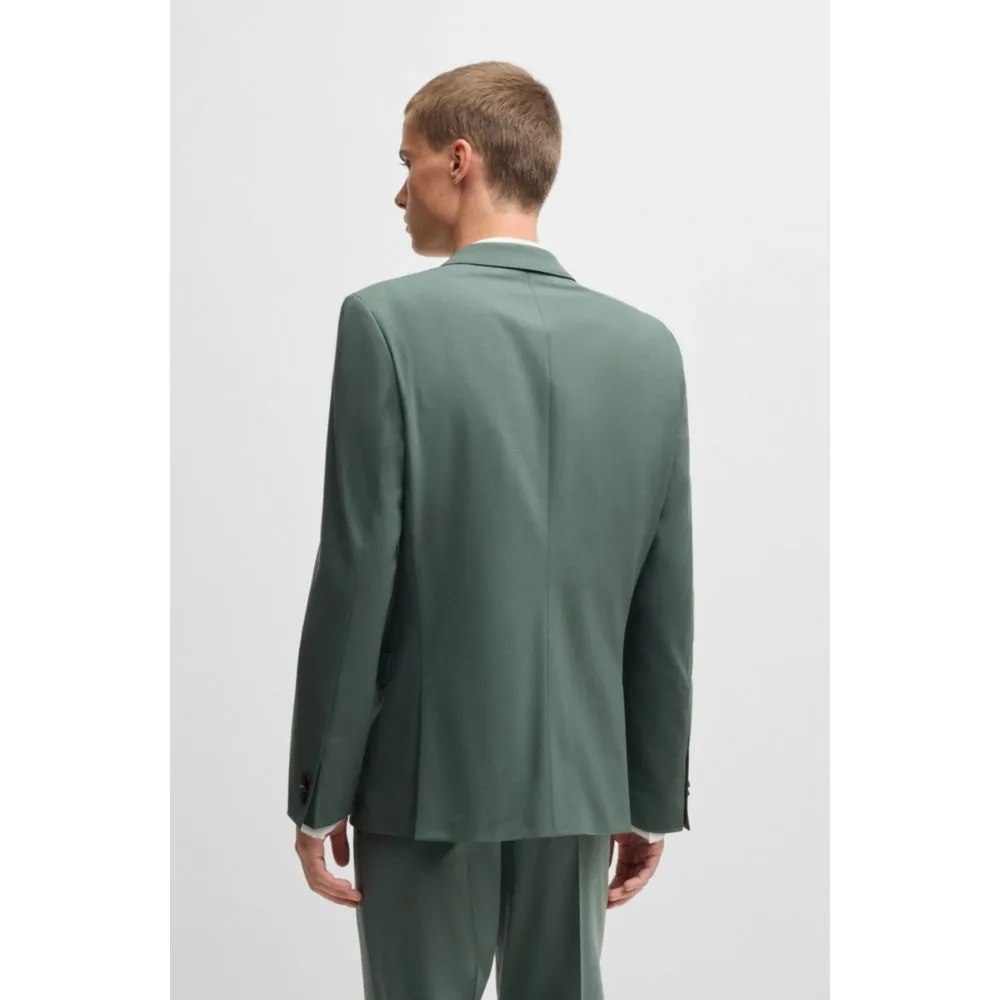 Extra-slim-fit suit jacket in wool-blend poplin