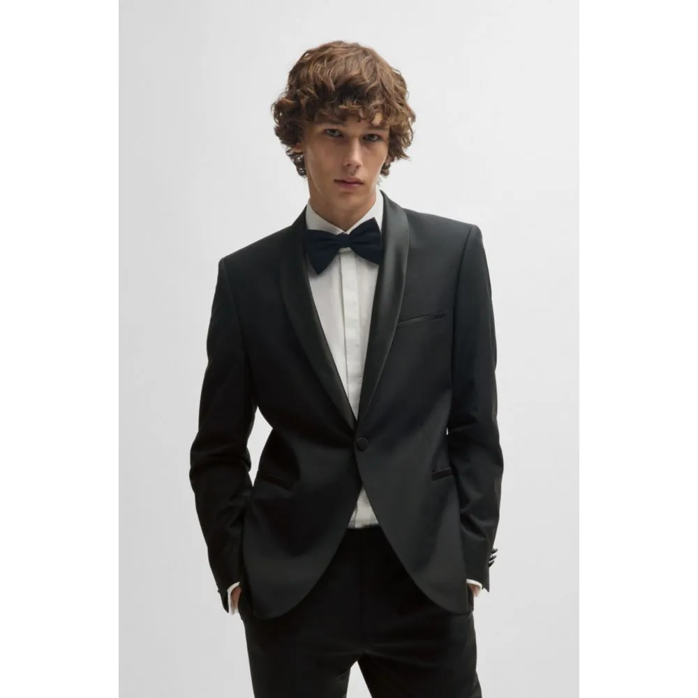 Extra-slim-fit tuxedo jacket in wool